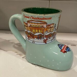 2022 Carmel Christkindlmarkt Ceramic Boot Mug Indiana Christmas Market